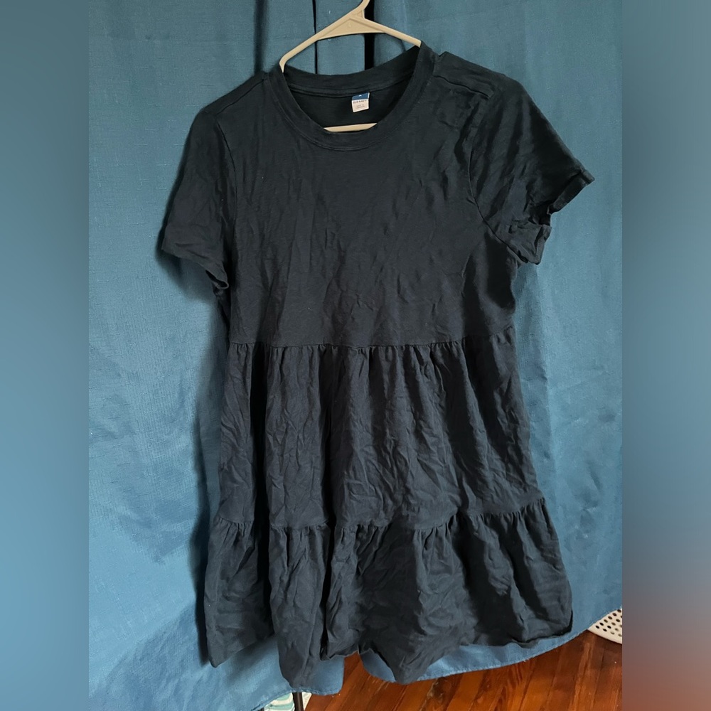 Navy blue baby doll dress